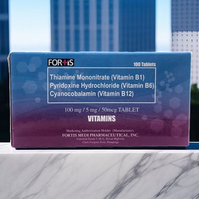 Vitamin B1 + B6 + B12 100mg/5mg/50mcg Tablets 100's