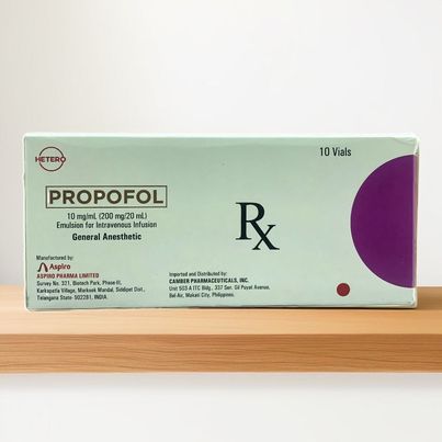 Propofol 10mg/ml (200mg/20ml) Emulsion for Intravenous Infusion Vials 10's