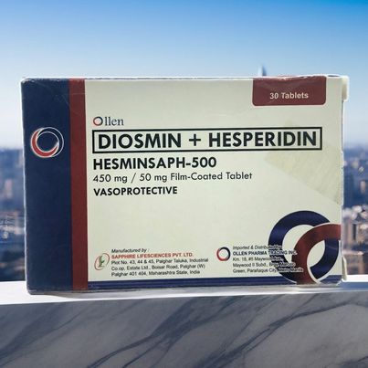 Diosmin + Hesperidin 450mg/50mg Film Coated Tablets 30's