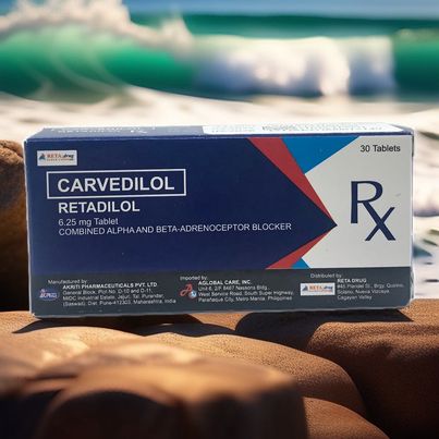 Carvedilol 6.25mg Combined Alpha And Beta Adrenoceptor Blocker Tablet 30's