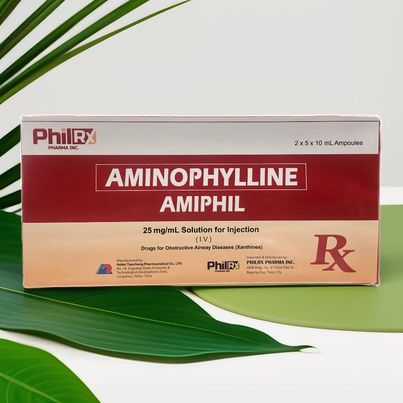 Aminophylline 25mg/ml Solution For Injection 2x5x10 ml Ampoules