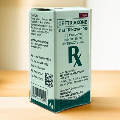 Ceftriaxone 1g Powder for Injection (IV/IM) Vial 1's