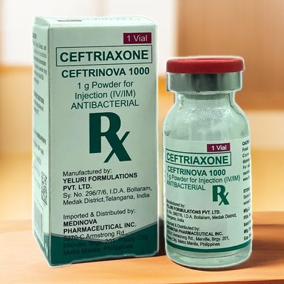 Ceftriaxone 1g Powder for Injection (IV/IM) Vial 1's