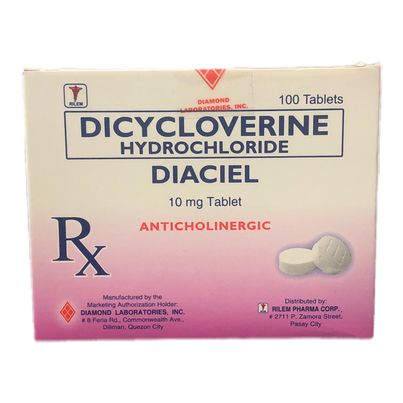 Dicycloverine Hcl (Diaciel) 10mg Tablet 100's