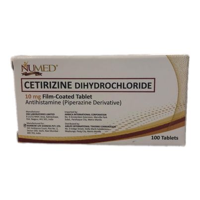 Cetirizine Dihydrochloride (Numed) 10mg Film Coated Tablet 100's
