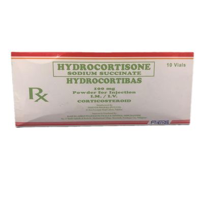 Hydrocortisone Sodium Succinate (Hydrocortibas) 100 mg Powder for Injection IM/IV Vials 10's