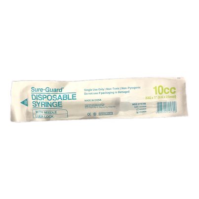 Disposable Syringe (Sure Guard) 23g x 1 (0.6 x 25mm) 10CC 100's