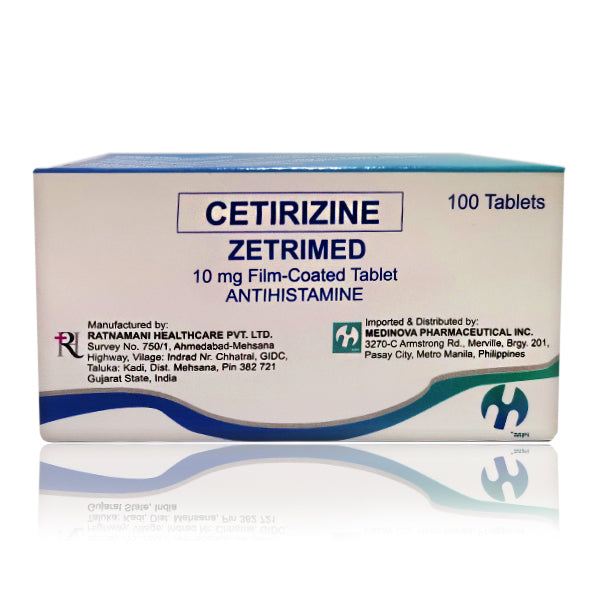 Cetirizine (Zetrimed) 10mg Film Coated Tablet 100's