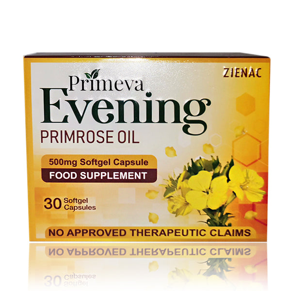 Evening Primrose Oil (Primeva) 500mg Food Supplement Softgel Capsules 30's