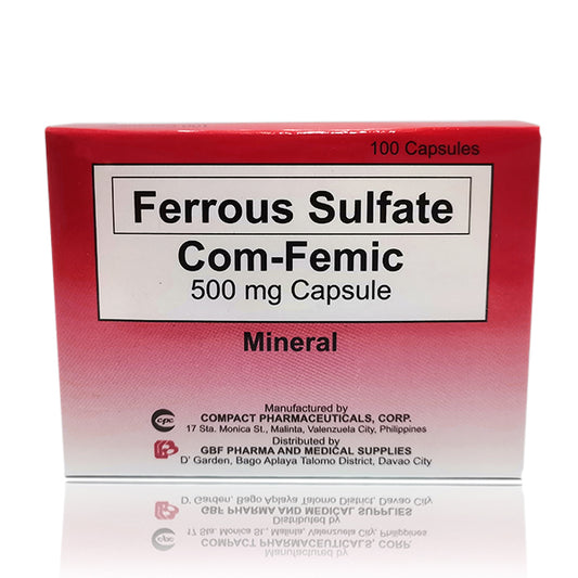 Ferrous Sulfate (Com Femic) 500mg Capsule 100's