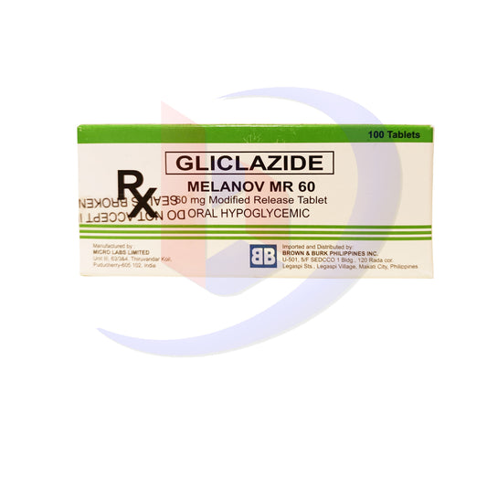 Gliclazide (Melanov MR 60) 60mg Modified Release Tablet 100's