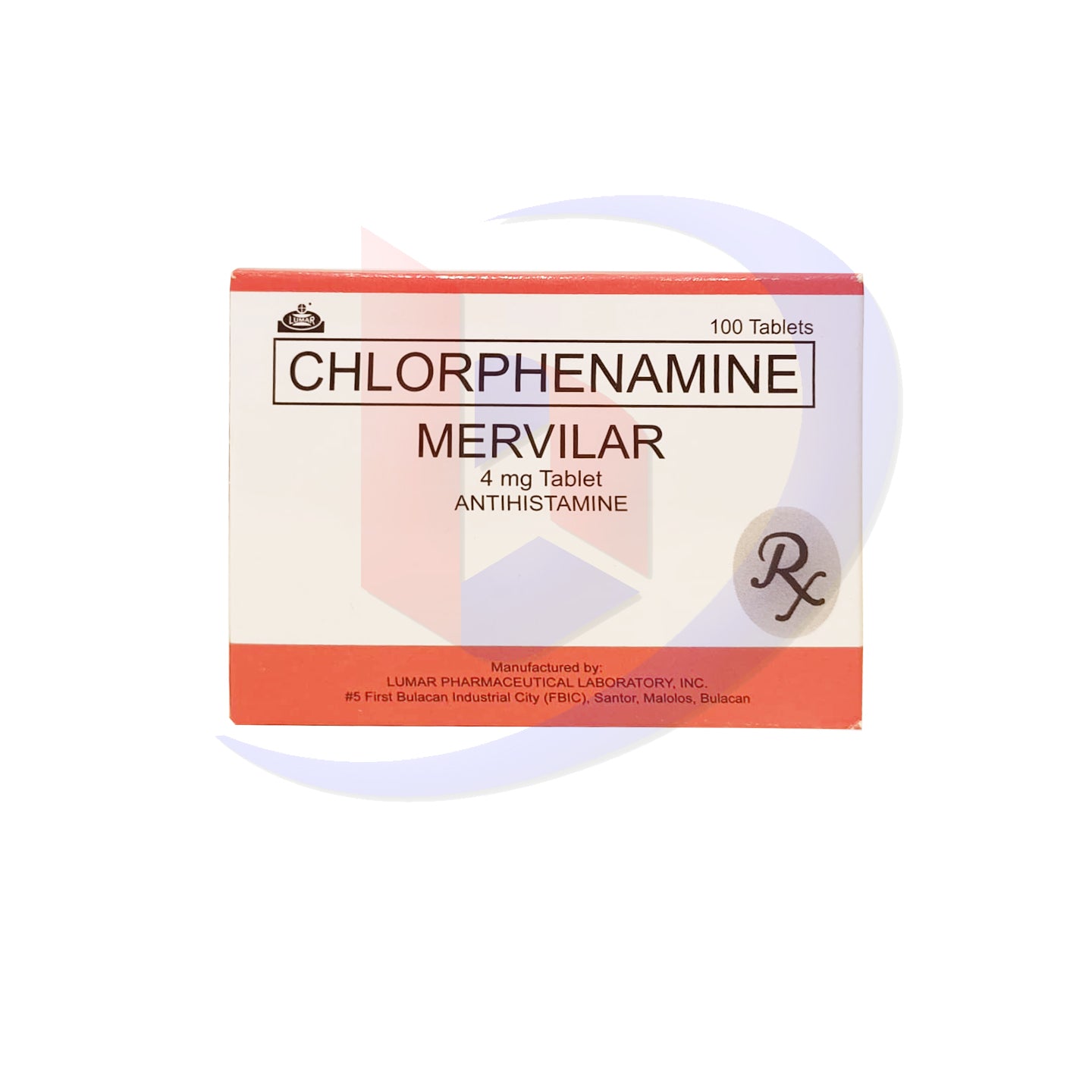 Chlorphenamine (Mervilar) 4mg Tablet 100's