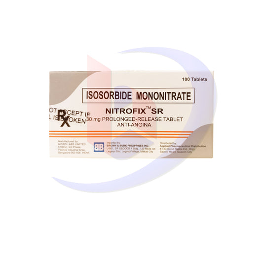 Isosorbide Mononitrate (Nitrofix SR) 30mg Prolonged Release Tablet 100's