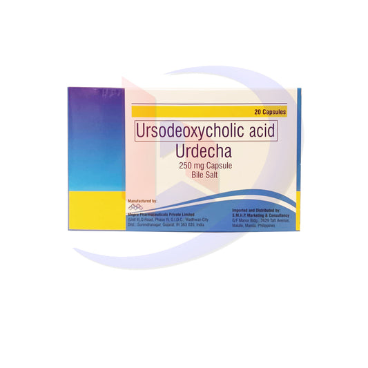 Ursodeoxycholic Acid (Urdecha) 250mg Capsule Bile Salt 20's