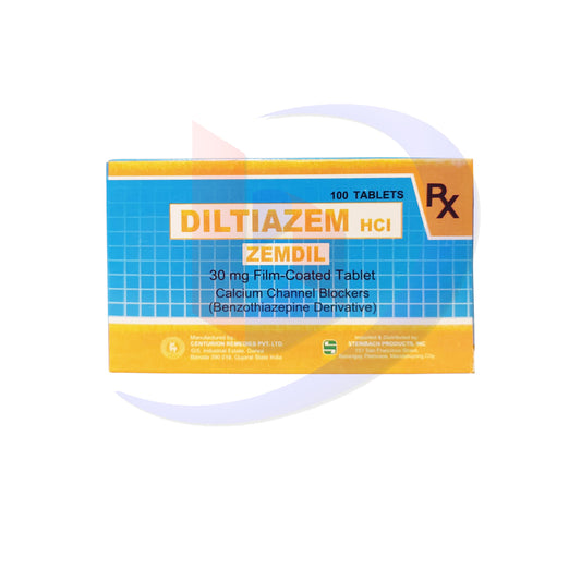 Diltiazem HCL (Zemdil) 30mg Film Coated Tablet 100's