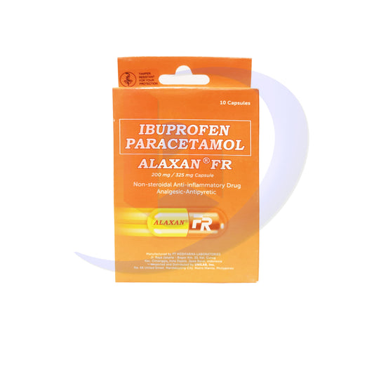 Ibuprofen Paracetamol (Alaxan FR) 200mg/325mg Capsule 10's