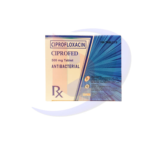 Ciprofloxacin (Ciprofed) 500mg Tablet 100's