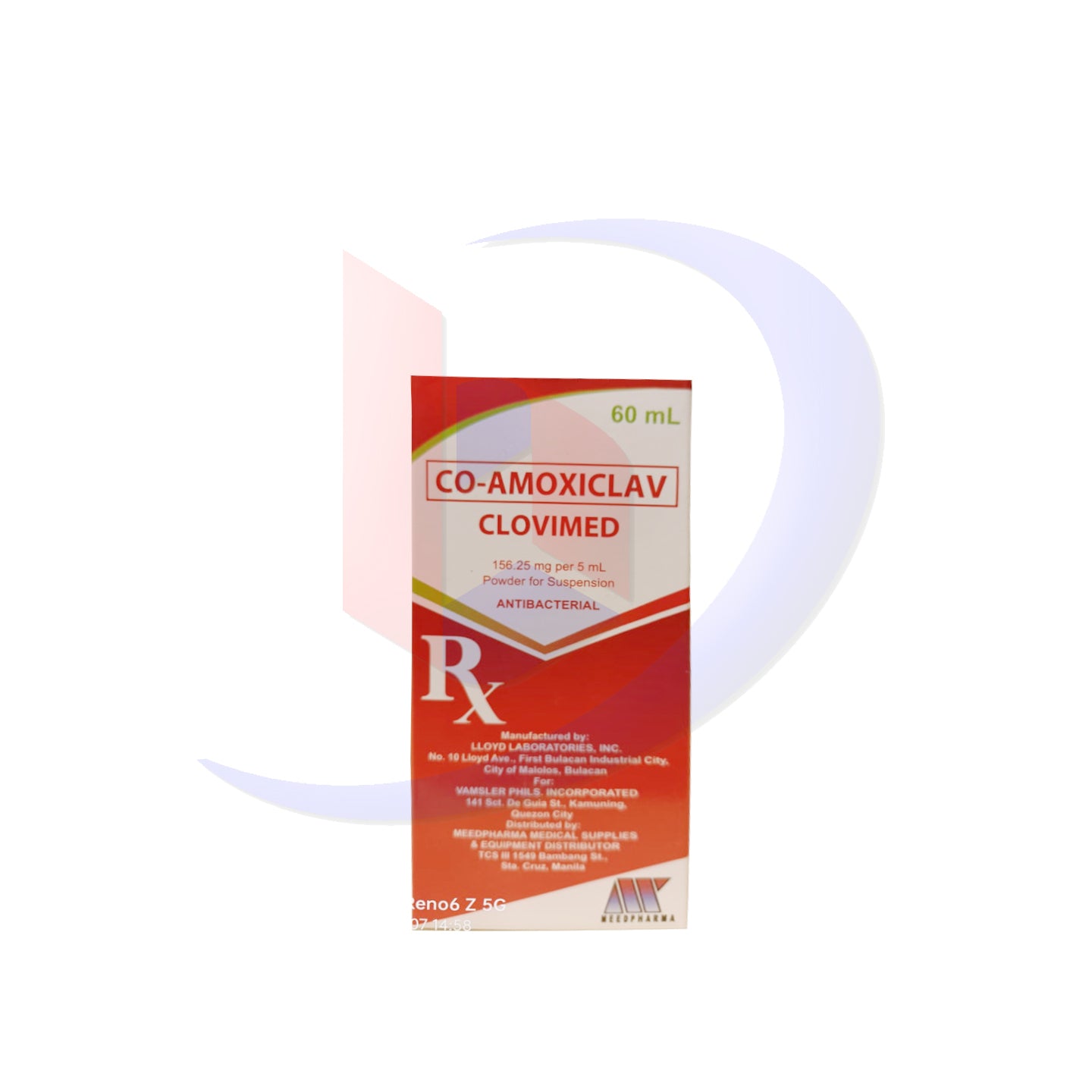 Co Amoxiclav (Clovimed) 156.25mg per 5 ml Powder for Suspension 60ml