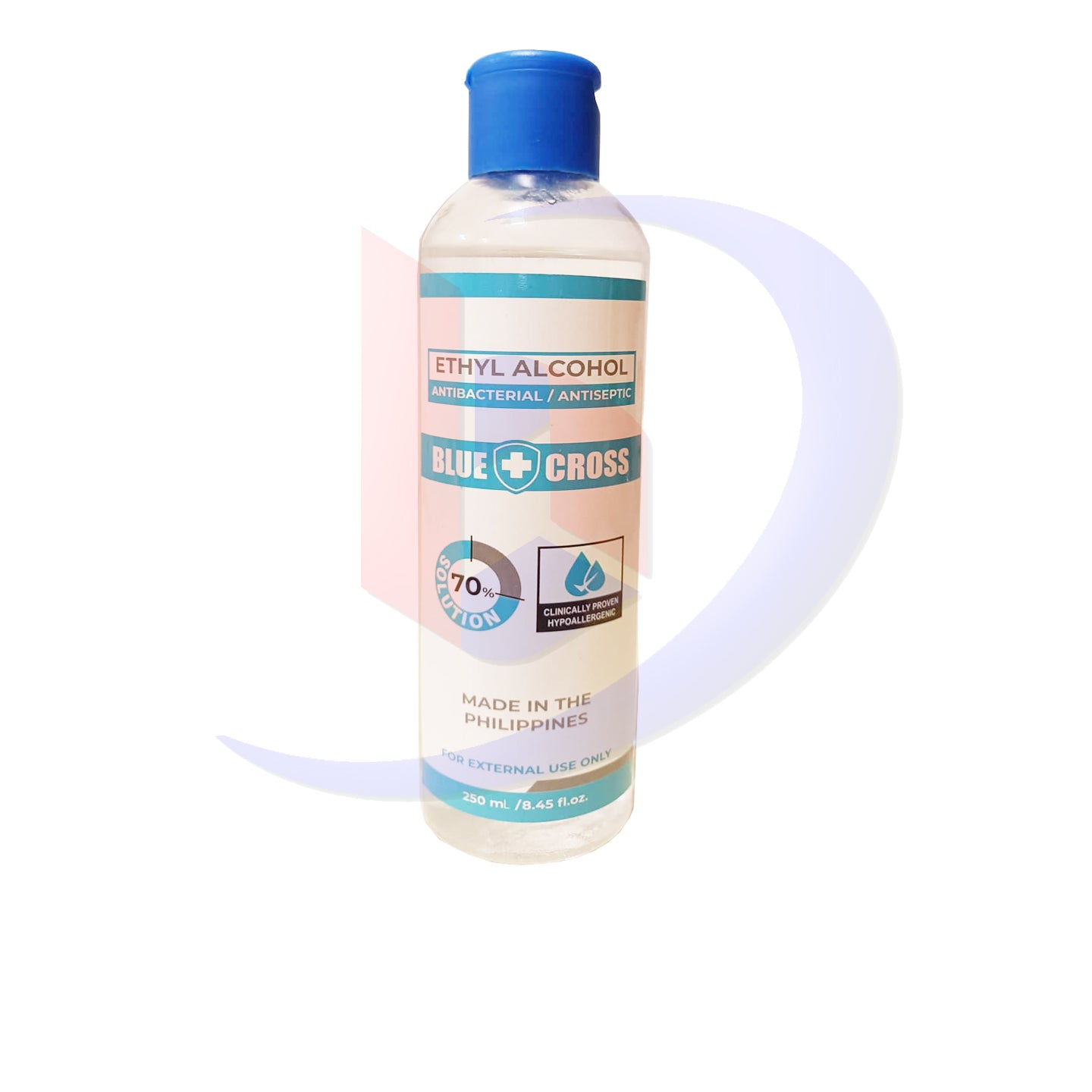 Ethyl Alcohol (Blue Cross) Antibacterial 70% 250ml / 8.45 fl. oz.